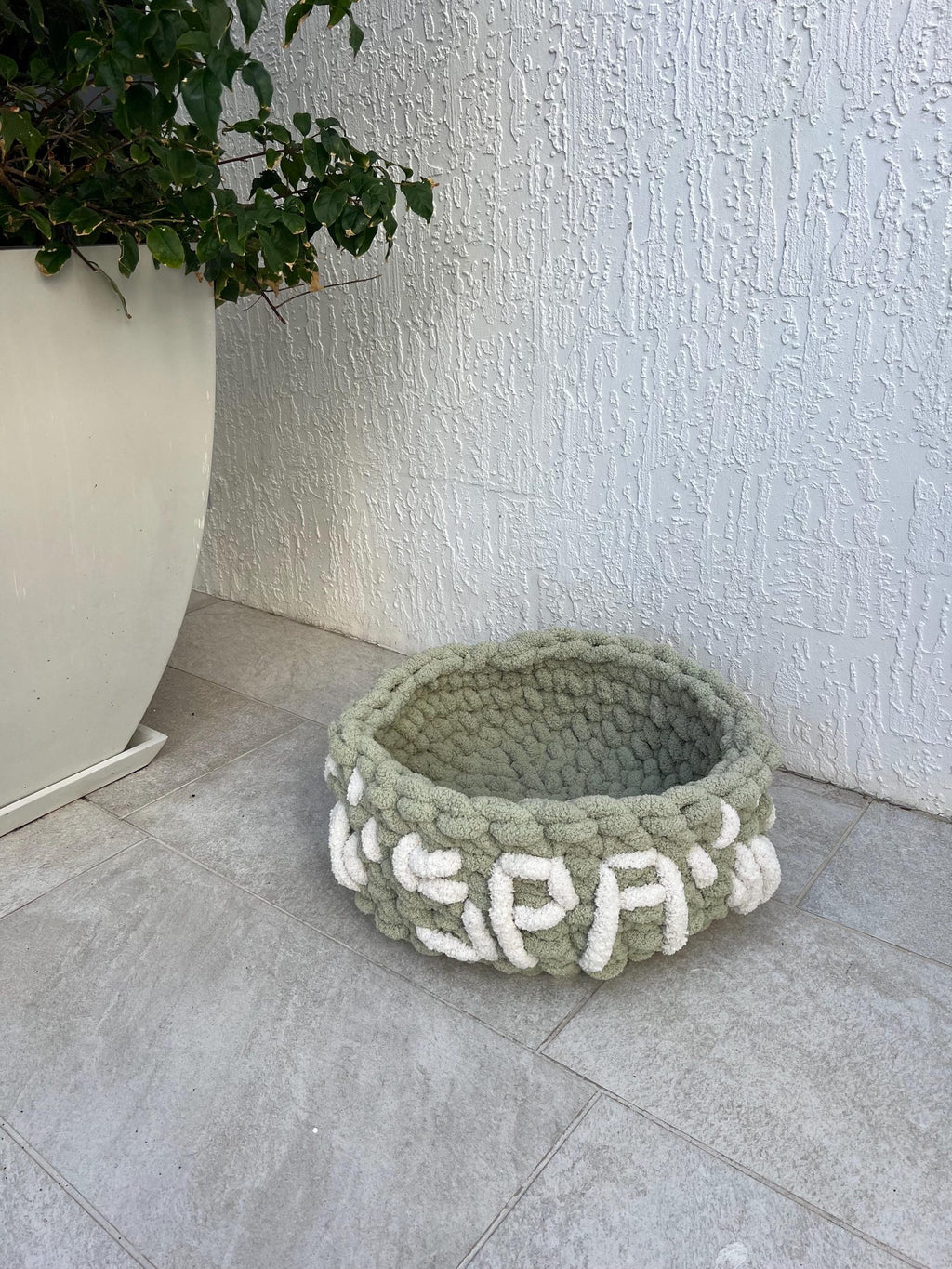 Honest Pets® "Paw Spa" Gehäkeltes Katzennest aus Chenille