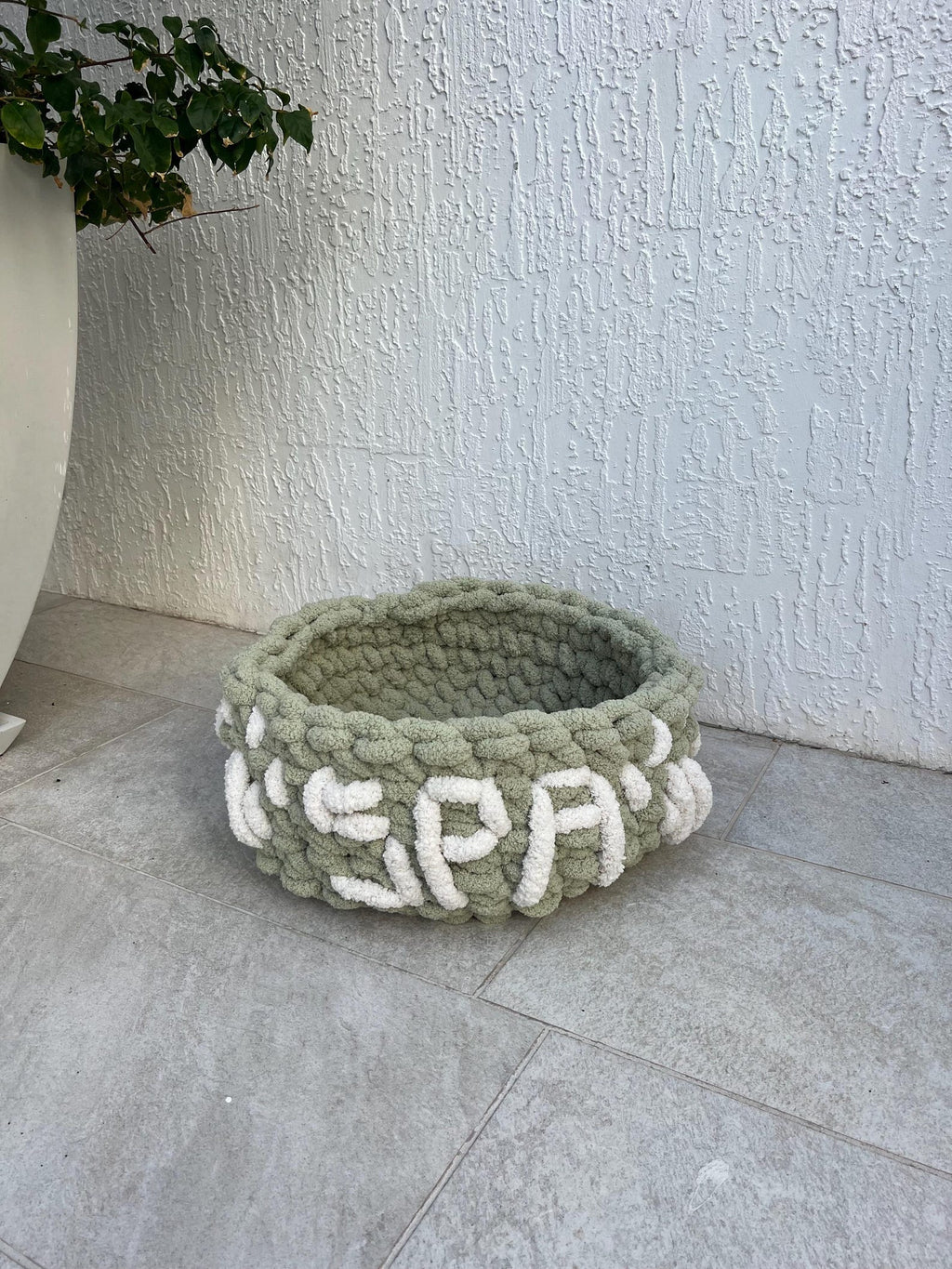 Honest Pets® "Paw Spa" Gehäkeltes Katzennest aus Chenille