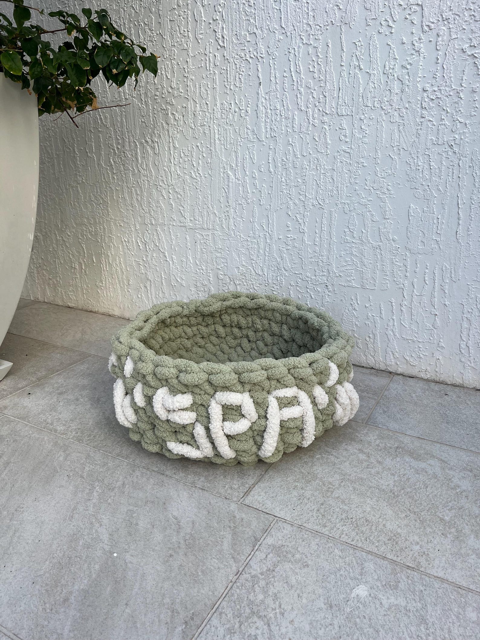 Honest Pets® "Paw Spa" Gehäkeltes Katzennest aus Chenille